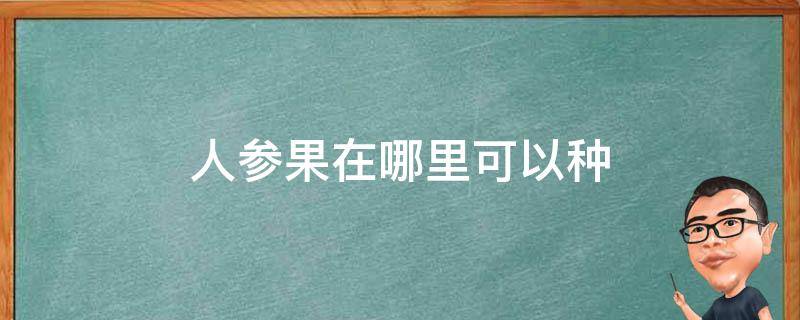 人参果在哪里可以种 人参果在哪里可以种植