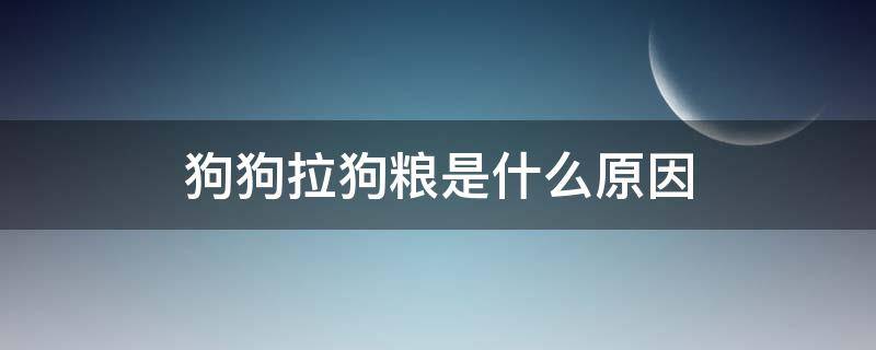 狗狗拉狗粮是什么原因 狗狗吃狗粮拉稀怎么回事