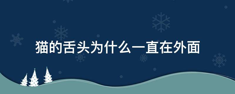 猫的舌头为什么一直在外面 猫咪舌头露在外面