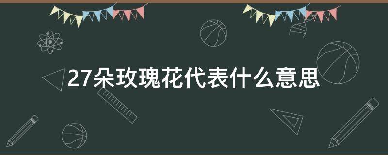 27朵玫瑰花代表什么意思 27朵玫瑰花代表什么意思?