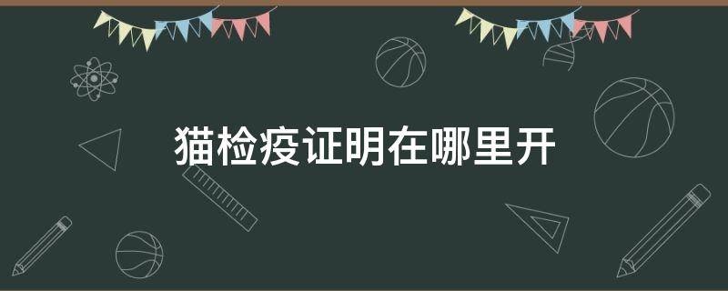 猫检疫证明在哪里开 宠物猫检疫证明在哪里开