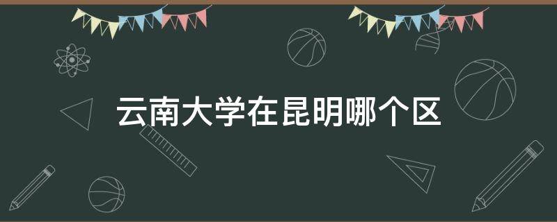 云南大学在昆明哪个区 云南昆明有大学吗