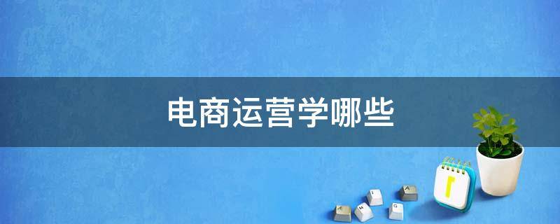 电商运营学哪些 电商运营学哪些内容