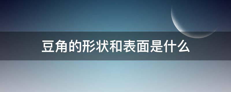 豆角的形状和表面是什么（豆角什么形状?它的表面是什么?）