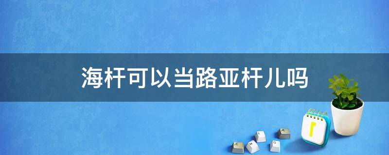 海杆可以当路亚杆儿吗 海杆当路亚竿可以吗