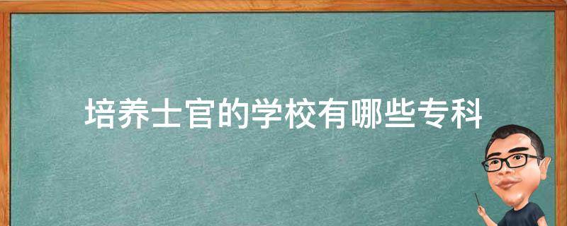 培养士官的学校有哪些专科（大专有哪些士官学校）