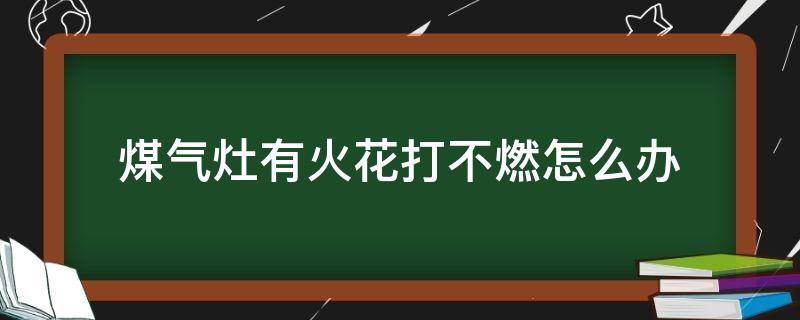 煤气灶有火花打不燃怎么办（煤气灶没火花怎么办）