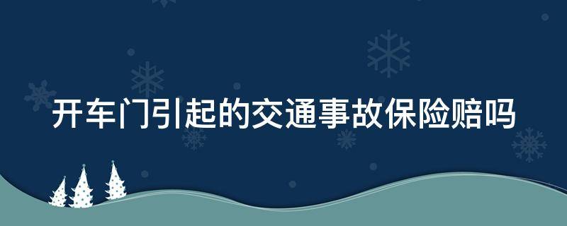 开车门引起的交通事故保险赔吗（开车门引发事故保险公司赔偿嘛）