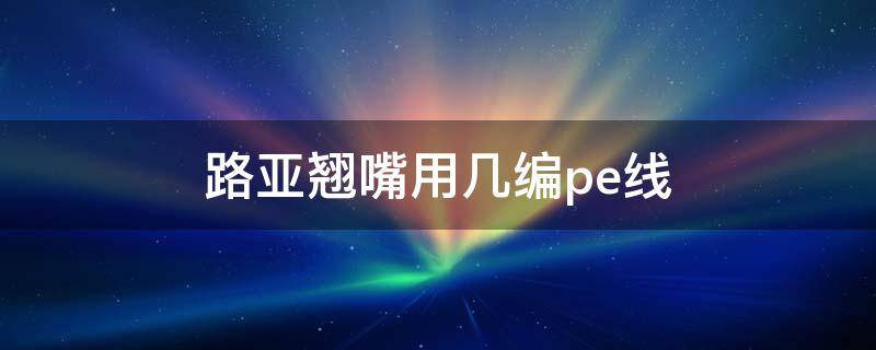 路亚翘嘴用几编pe线（路亚用pe线钓翘嘴多大的合适）