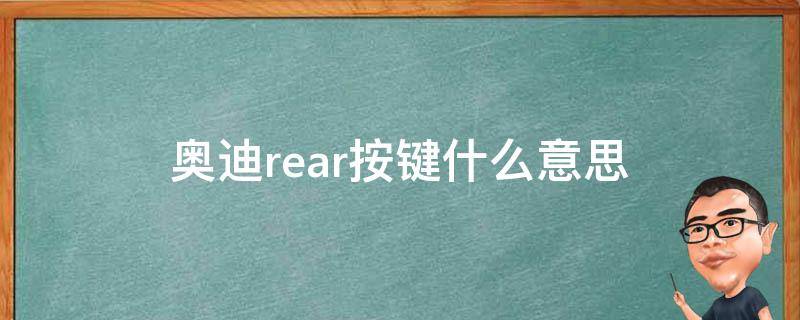 奥迪rear按键什么意思（奥迪空调rear键是什么功能）