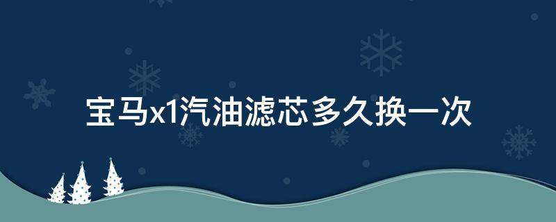 宝马x1汽油滤芯多久换一次（宝马x1三滤多久换一次）