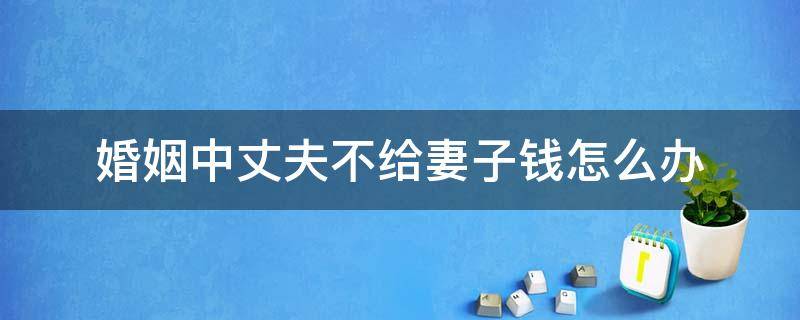 婚姻中丈夫不给妻子钱怎么办 婚姻中丈夫不给妻子钱怎么办,一问没钱