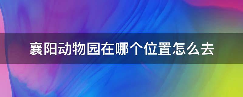 襄阳动物园在哪个位置怎么去（襄阳动物园电话号码）