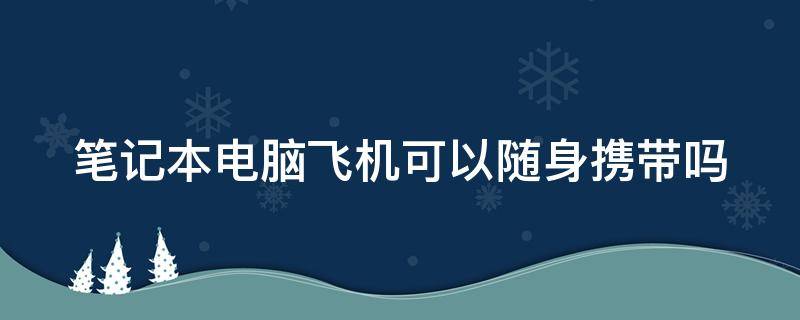 笔记本电脑飞机可以随身携带吗（笔记本电脑飞机可以随身携带吗）