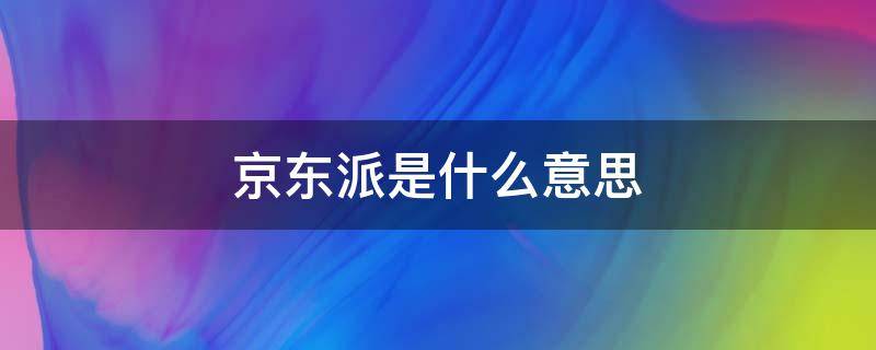 京东派是什么意思（加盟京东派是什么意思）