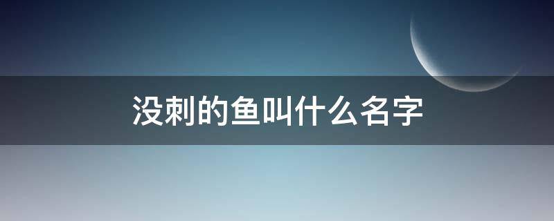 没刺的鱼叫什么名字（没刺的鱼叫啥名字）