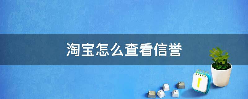 淘宝怎么查看信誉（淘宝怎么查看信誉度）