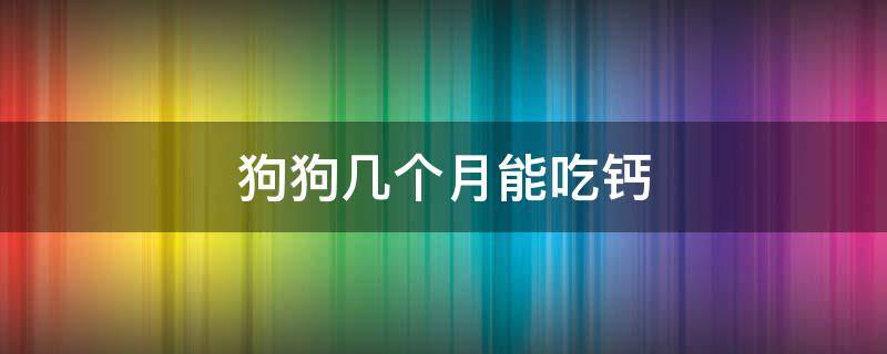 狗狗几个月能吃钙（狗狗几个月能吃钙片）