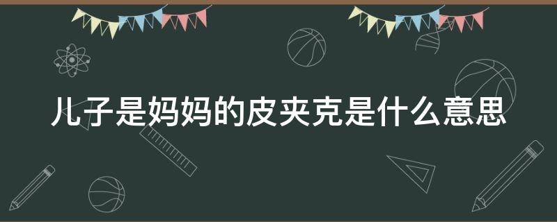 儿子是妈妈的皮夹克是什么意思 儿子是妈妈的皮大衣是什么意思