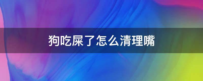 狗吃屎了怎么清理嘴（狗狗吃屎怎么处理）