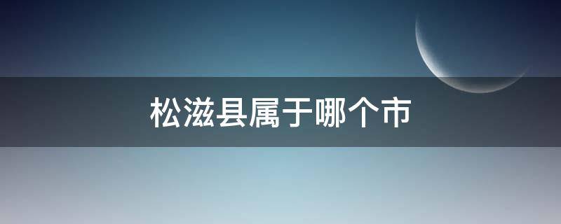 松滋县属于哪个市（湖北省松滋县属于哪个市）