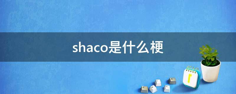 shaco是什么梗 shaco翻译