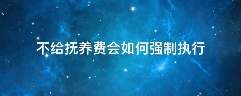 不给抚养费会如何强制执行 不给抚养费怎样强制执行