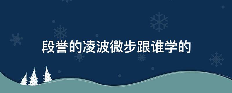 段誉的凌波微步跟谁学的 段誉为什么只学凌波微步