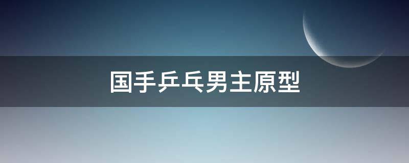 国手乒乓男主原型（乒乓球夺冠原型人物）