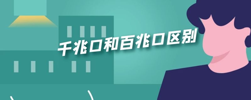 千兆口和百兆口区别 路由器千兆口和百兆口区别