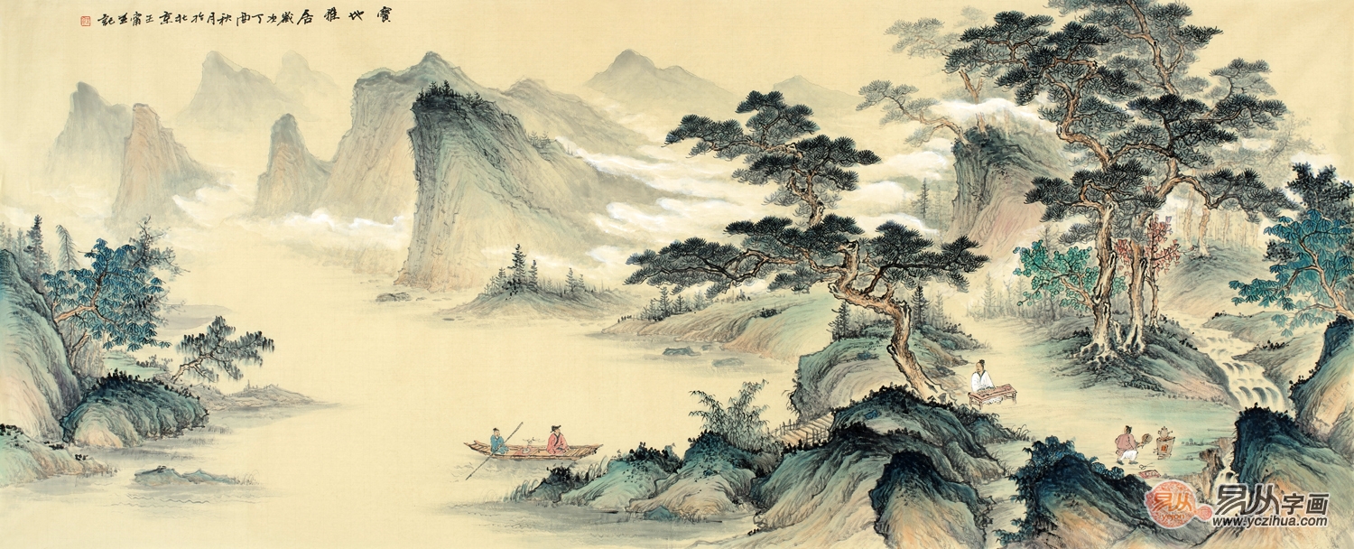 这4款客厅山水风景画 灵动诗意尽显品味身份