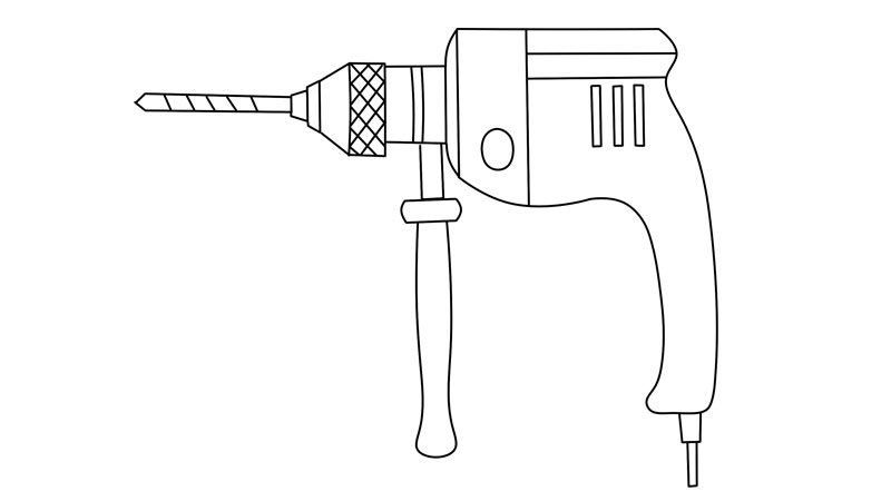 钻头简笔画步骤图片