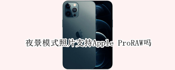 夜景模式照片支持Apple ProRAW吗