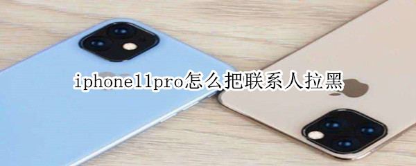 iphone11pro怎么把联系人拉黑