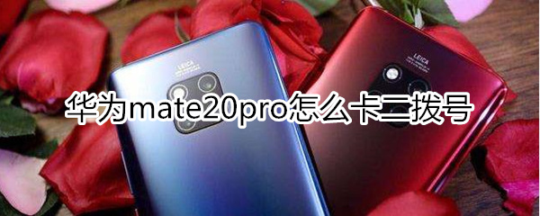 华为mate20pro怎么卡二拨号