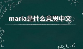 maria是什么意思中文（Maria是什么意思中文人名）
