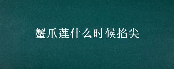 蟹爪莲什么时候掐尖 蟹爪莲什么时候剪枝呢