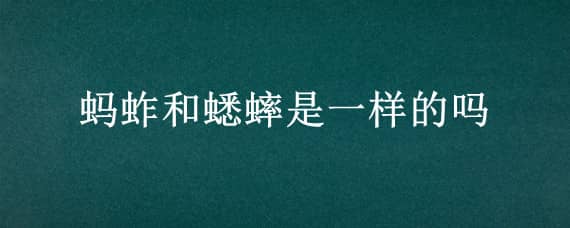 蚂蚱和蟋蟀是一样的吗（蚂蚱和蟋蟀有区别吗）