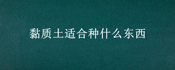 黏质土适合种什么东西 黏质土可以生长什么植物