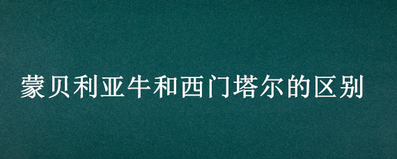 蒙贝利亚牛和西门塔尔的区别 西蒙达尔牛还是西门塔尔牛呢