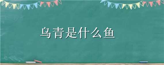 乌青是什么鱼（乌青是草鱼吗）