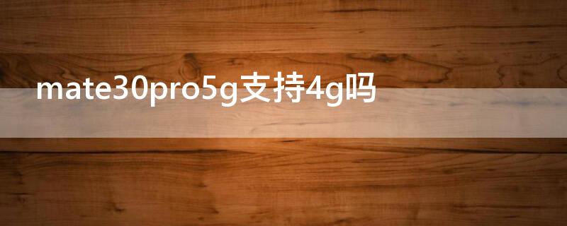 mate30pro5g支持4g吗 mate30pro5g和4g区别如何选