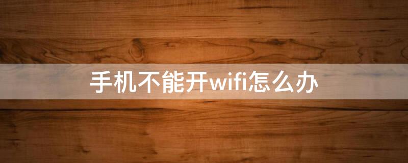 手机不能开wifi怎么办（手机开不了wifi不能用怎么办）