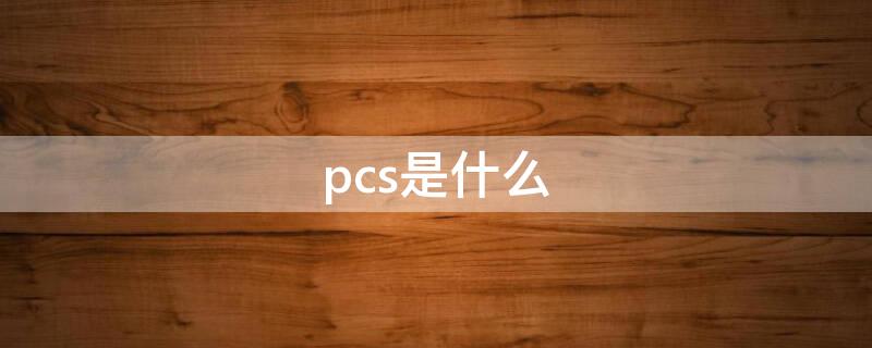 pcs是什么（pcs是什么材料）