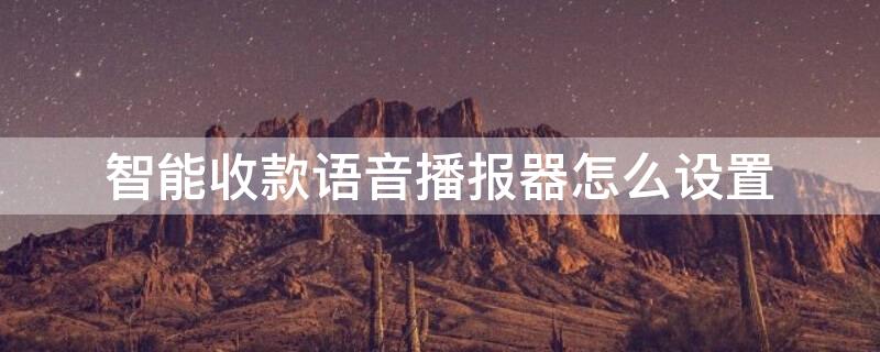 智能收款语音播报器怎么设置 智能收款语音播报器怎么设置蓝牙