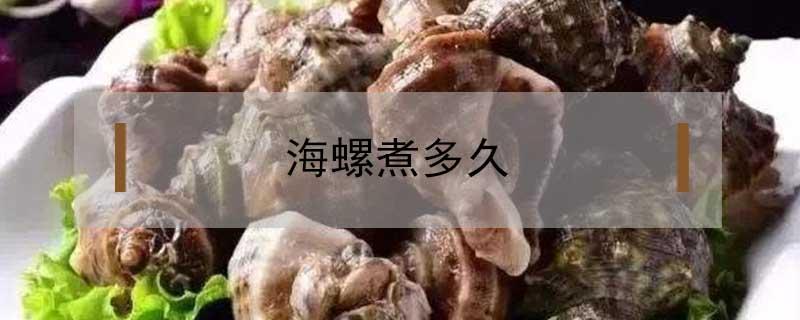 海螺煮多久 海螺煮多久多长时间最好吃