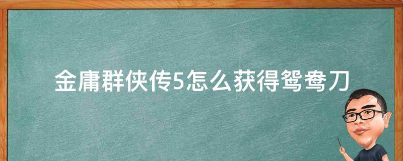 金庸群侠传5怎么获得鸳鸯刀 金庸群侠传x鸳鸯刀法怎么获得