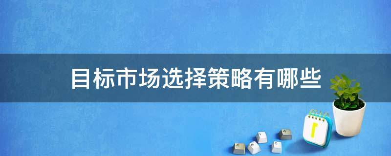 目标市场选择策略有哪些（目标市场选择策略有哪些?）