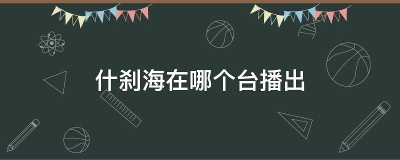 什刹海在哪个台播出（什刹海什么时候播出）