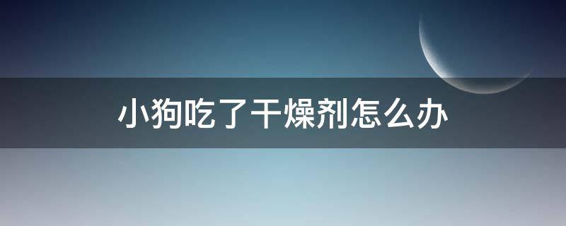 小狗吃了干燥剂怎么办 小狗把干燥剂吃了怎么办